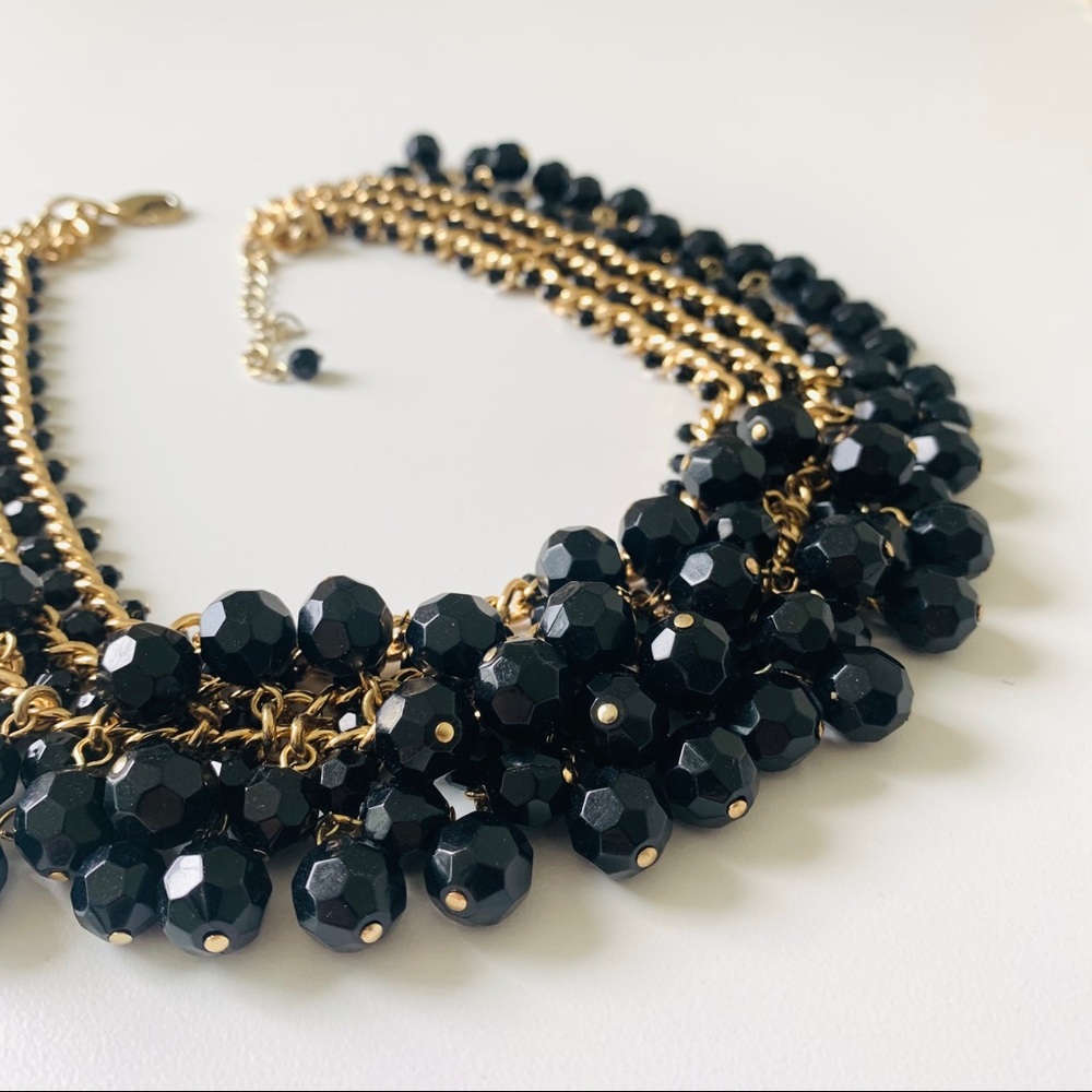 Banana Republic black pearl layered necklace